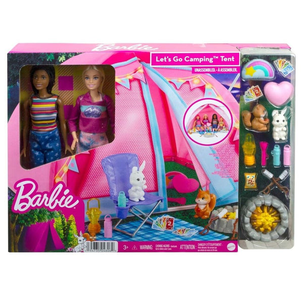 Barbie Camping Tent and Dolls (Brooklyn + Malibu)