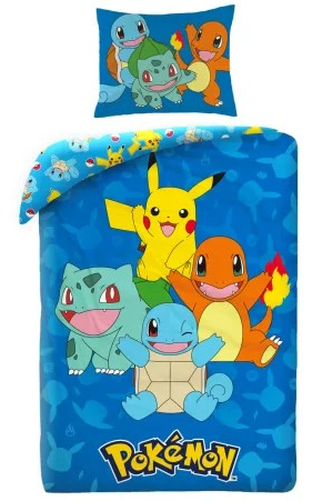 Pokémon Blue Sengetøj 140 x 200 cm