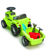 Ride-on traktor m/trailer og tilbehør 85cm