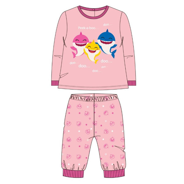 Baby Shark velour pyjamas - pink