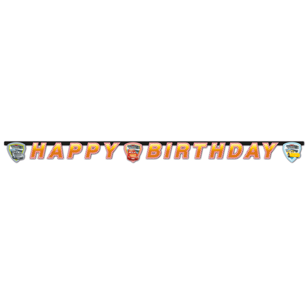 Disney Cars 3 fødselsdags banner Happy Birthday