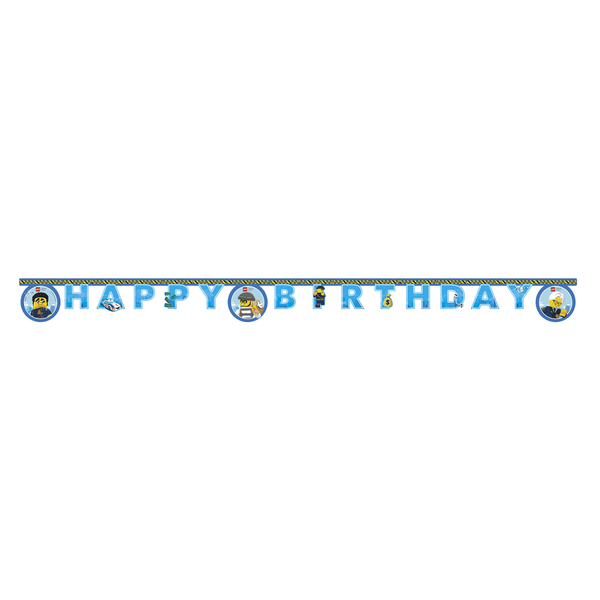 Lego City Happy Birthday Banner - 1 Stk