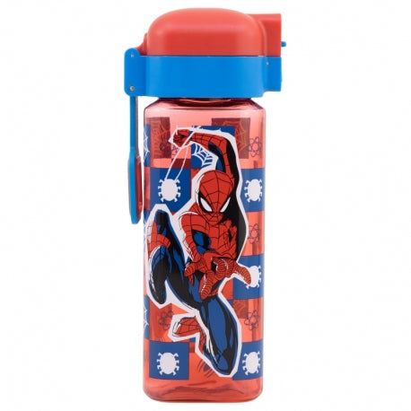 Spiderman Firkantet flaske med lås - 550ml