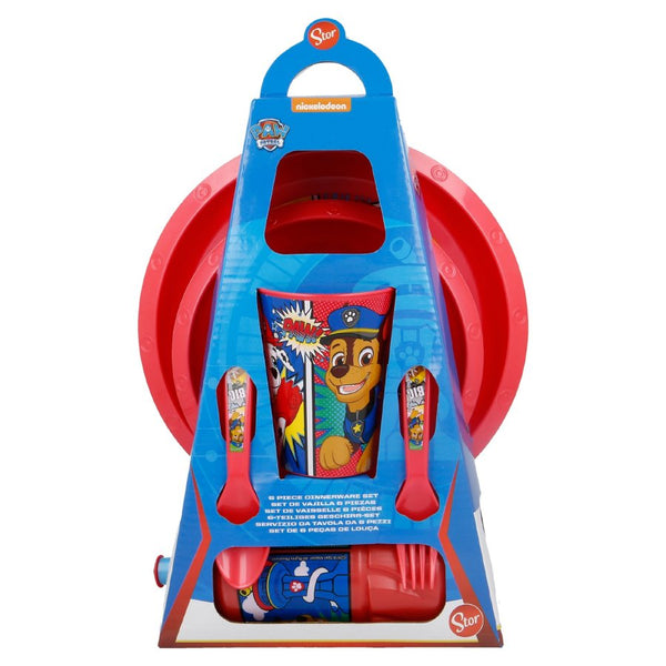 Paw Patrol Spisesæt - Tallerken, skål, krus, drikkedunk, gaffel, ske