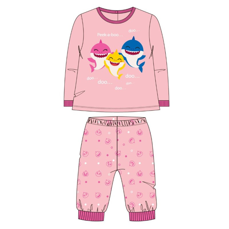 Baby Shark velour pyjamas - pink
