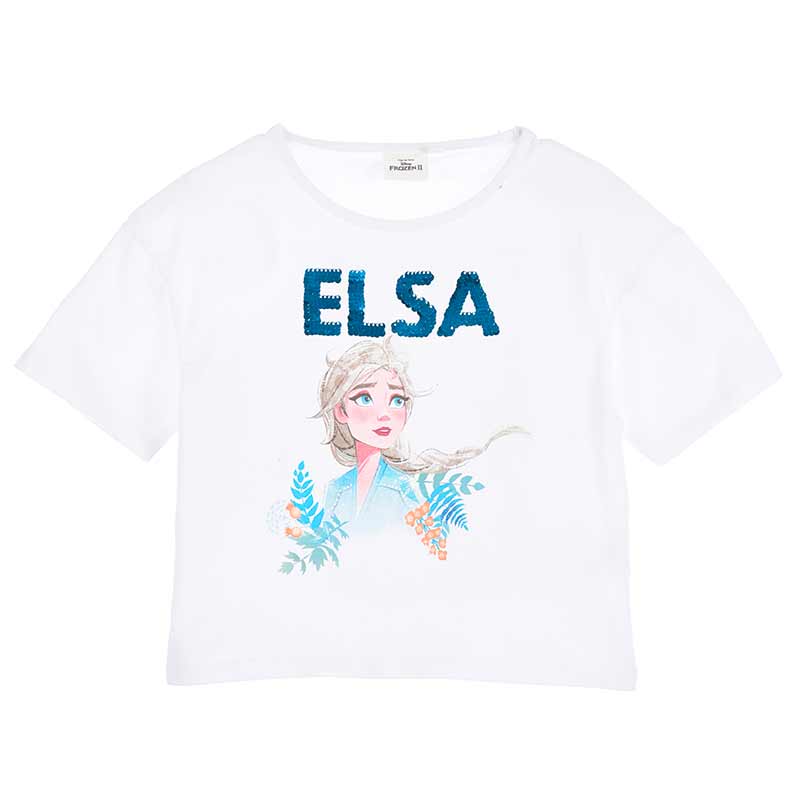 Disney Frost 2 T-shirt m. pailletter - Hvid