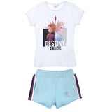 Disney Frost 2 T-shirt + shorts - Hvid/turkis