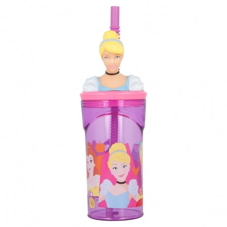 Disney Prinsesse 3D drikkedunk med sugerør - 360 ml