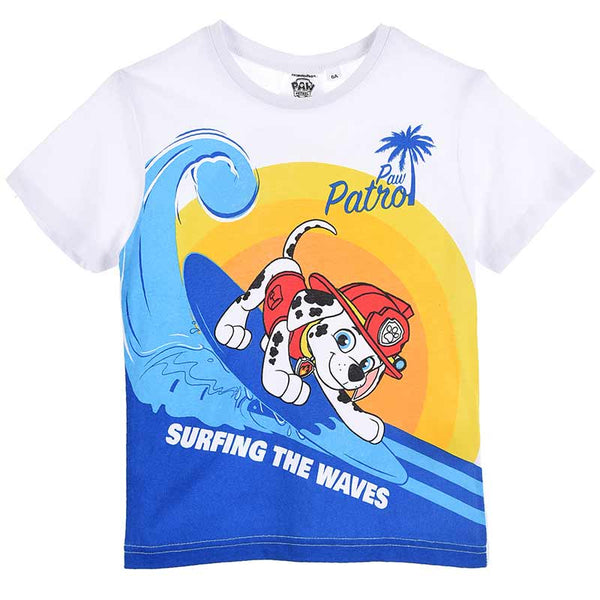 Paw Patrol T-shirt surfing - Hvid