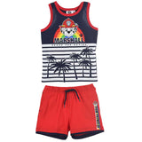 Paw Patrol Undertrøje + shorts - Rød/navy