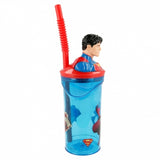 Superman Drikkedunk med sugerør - 360 ml