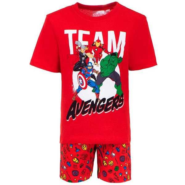 Avengers Pyjamas Tshirt/Shorts - Rød