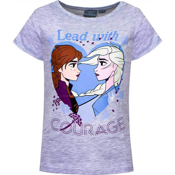 Disney Frost 2 T-shirt m. Anna og Elsa - Grå