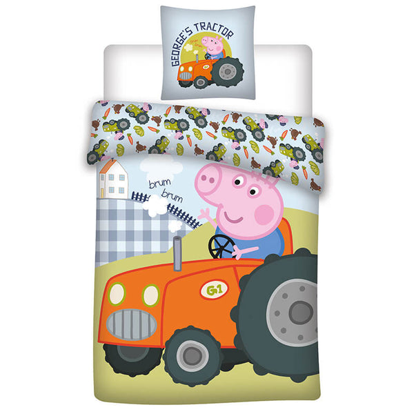 Gurli Gris Traktor Junior sengetøj 100 x 140 cm