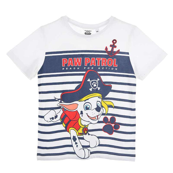 Paw Patrol T-shirts m. Chase - Hvid/blå