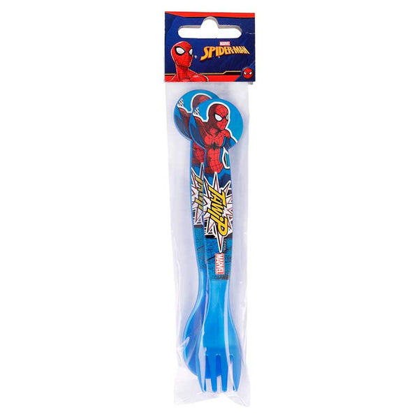 Spiderman Bestik - Blå
